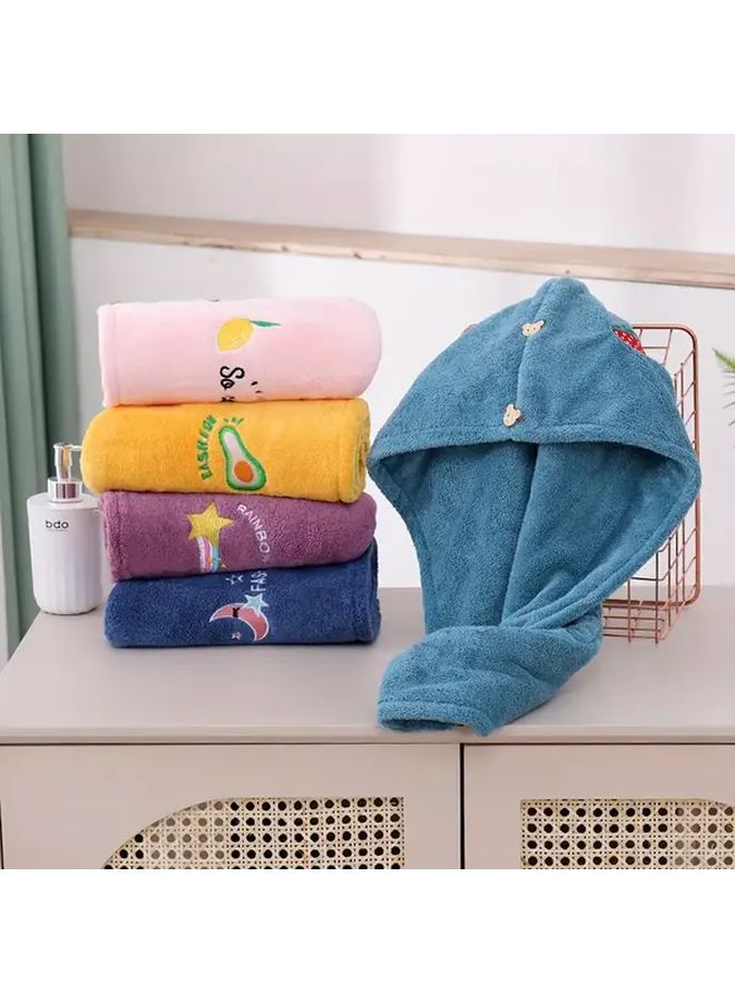 Quick Dry Microfiber Hair Turban Shower Cap Random Color 1pc Absorbent Towel For Curls - Image 2